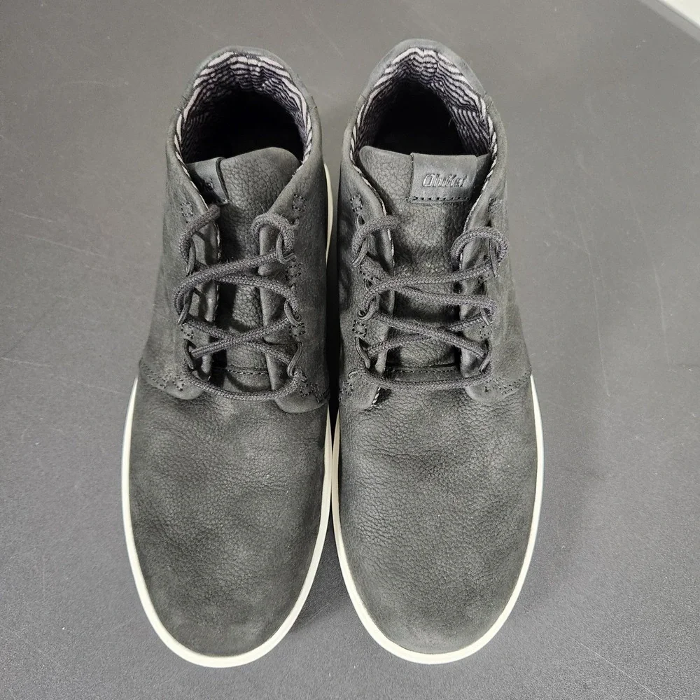 OluKai Nana Hele Mens Chukka Boots Fog Grey Leather Sneaker 10449-4040 Size 8.5
